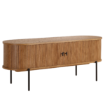 Florence Jalousi TV-Tisch mit Lamellen in Eiche 138x40x55 cm – Bild 8