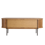 Florence Jalousi TV-Tisch mit Lamellen in Eiche 138x40x55 cm – Bild 11
