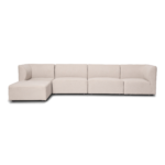 Emilia Modulsofa in Beige, 4 Module mit rechter und linker Chaiselongue L: 328 x T: 158 x H: 72 cm – Bild 3
