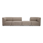 Emilia Modulsofa in Sand, 3 Module mit rechter und linker Chaiselongue L: 243 x T: 158 x H: 72 cm – Bild 7