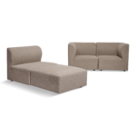 Emilia Modulsofa in Sand, 3 Module mit rechter und linker Chaiselongue L: 243 x T: 158 x H: 72 cm – Bild 6