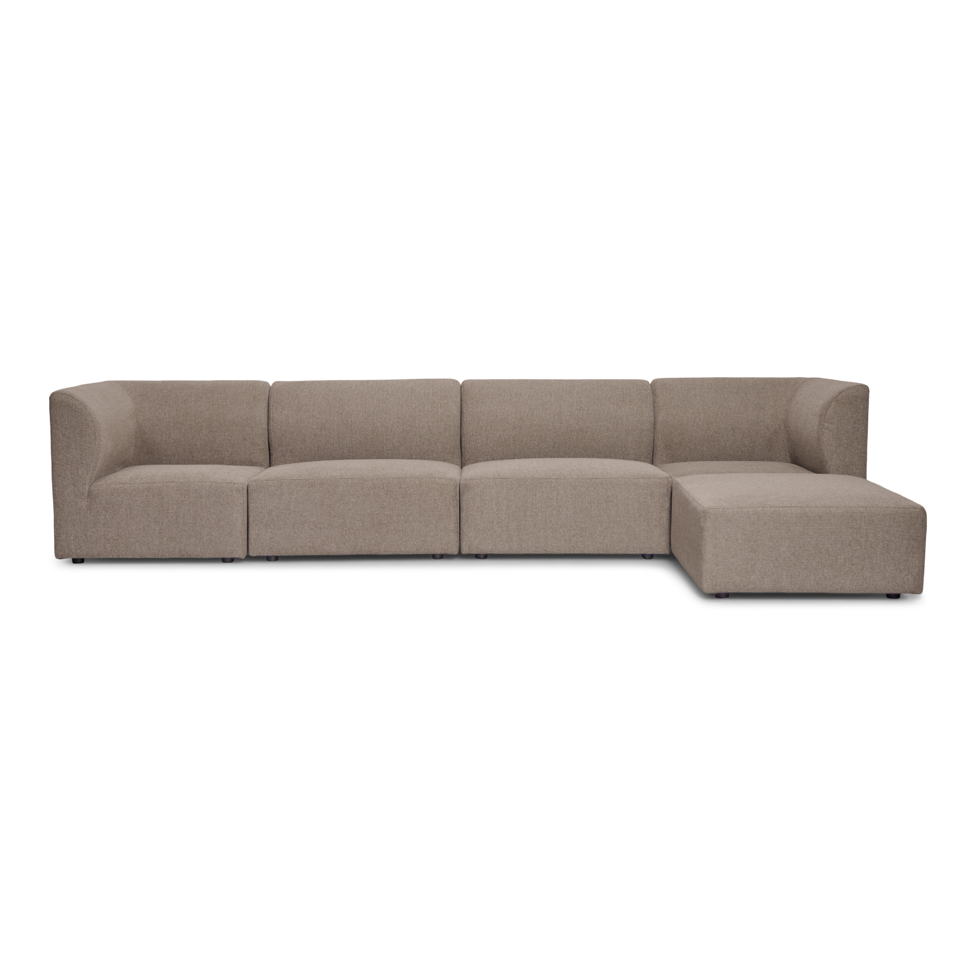 emiliasand_4 Emilia Modulsofa in Sand, 4 Module mit rechter und linker Chaiselongue L: 328 x T: 158 x H: 72 cm – Bild 1