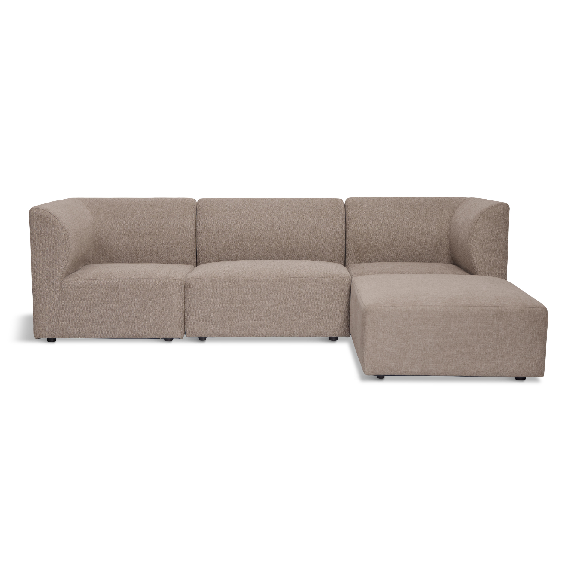 emiliasand_9 Emilia Modulsofa in Sand, 3 Module mit rechter und linker Chaiselongue L: 243 x T: 158 x H: 72 cm – Bild 1