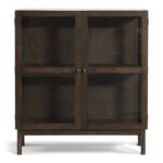 Havanna Vitrine in Räuchereiche mit 2 Türen - 110x40x100 cm