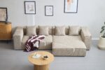 Hailey – Rechtsseitiges Chaiselongue-Modulsofa sand mit 2 Modulen L: 294 x T: 148 x H: 65 cm – Bild 3