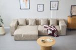 Hailey – Linksseitiges Chaiselongue-Modulsofa in Sand mit 2 Modulen L: 294 x T: 148 x H: 65 cm – Bild 4