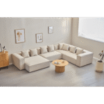 Hailey - Wohnlandschaften, Modulsofa in Beige mit 4 Elemente - Chaiselongue, rechts L: 368 X D: 247 X H: 65 cm – Bild 5