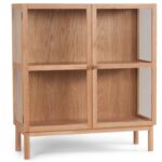 Havana Vitrine aus Eichenfurnier mit 2 Türen -110x40x100 cm – Bild 5