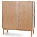 Havana Vitrine aus Eichenfurnier mit 2 Türen -110x40x100 cm – Bild 7