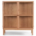 Havana Vitrine aus Eichenfurnier mit 2 Türen -110x40x100 cm