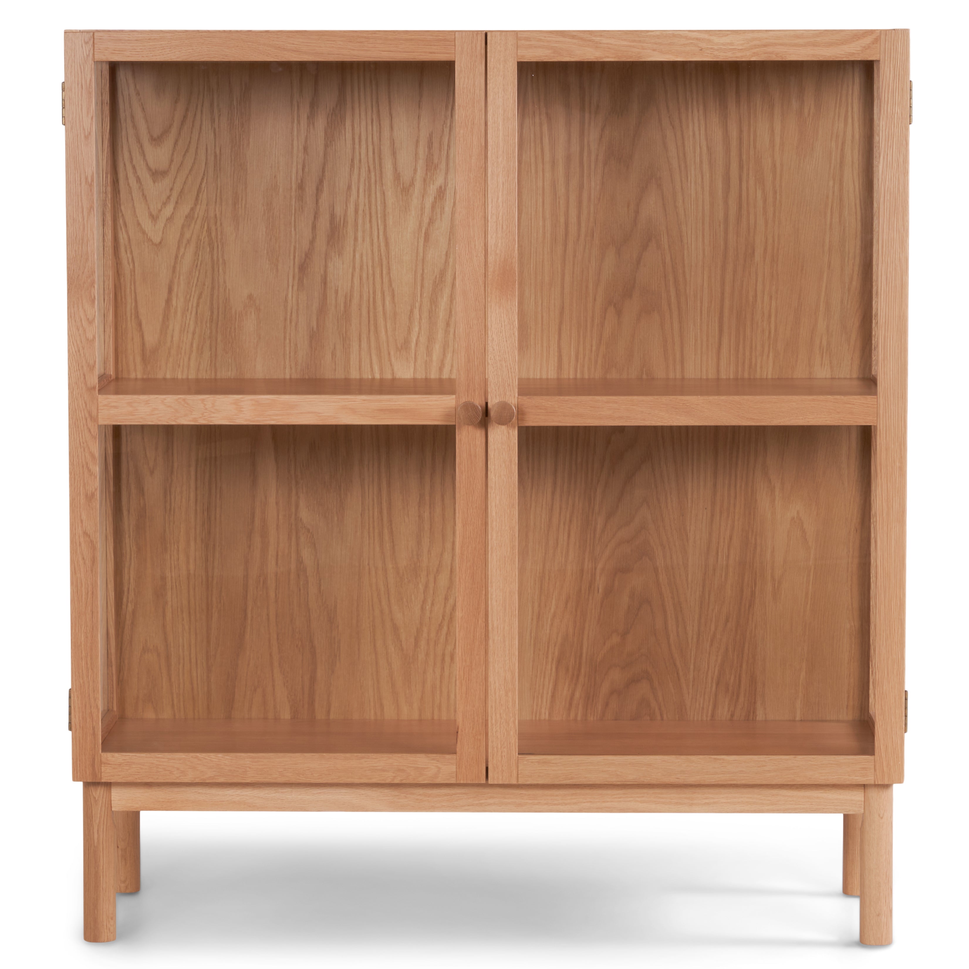 havana-vitrineskab-med-glaslager-536581-3 Havana Vitrine aus Eichenfurnier mit 2 Türen -110x40x100 cm – Bild 1