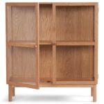 Havana Vitrine aus Eichenfurnier mit 2 Türen -110x40x100 cm – Bild 4