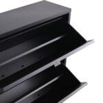 Herman Schuhschrank - Schwarzes Metall mit 3 Klappen - 80x26x125cm – Bild 6
