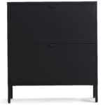 Herman Schuhschrank - Schwarzes Metall mit 2 Klappen - 80x26x89cm – Bild 4