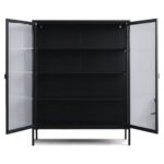 Herman Vitrine - Schwarzes Metall/Glas - 110x40x140cm – Bild 4