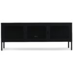 Herman TV-Tisch - Schwarzes Metall/Glas - 130x40x50cm – Bild 2