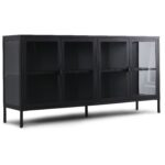 Herman Vitrine - Schwarzes Metall/Glas - 170x40x85cm