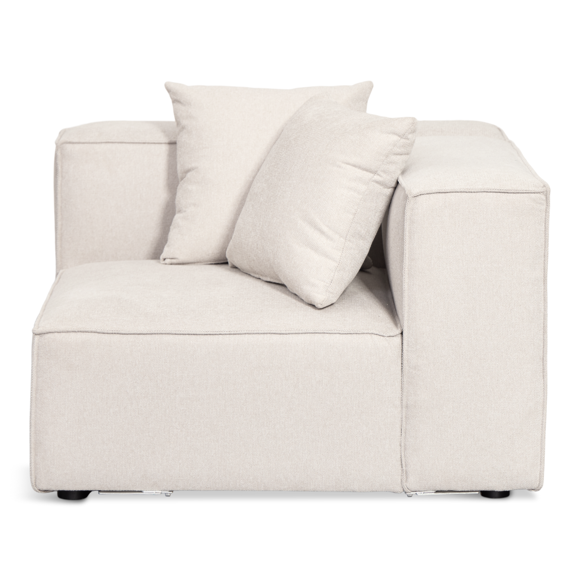 hjoerne Hailey - Sitzelement für Modulsofa, Eckmodul in Beige L: 100 X T: 100 X H: 65 Cm – Bild 1