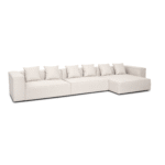 Hailey - Modulsofa mit Récamiere, rechts in Beige mit 3 Elemente L: 415 X T: 148 X H: 65 cm – Bild 7