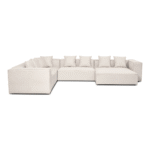 Hailey - Wohnlandschaften, Modulsofa in Beige mit 4 Elemente - Chaiselongue, rechts L: 368 X D: 247 X H: 65 cm
