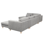 Brandy - U-Sofa - nach rechts gewendet - grau - mit Chaiselong - L: 360 x T: 211 x H: 78 cm – Bild 4