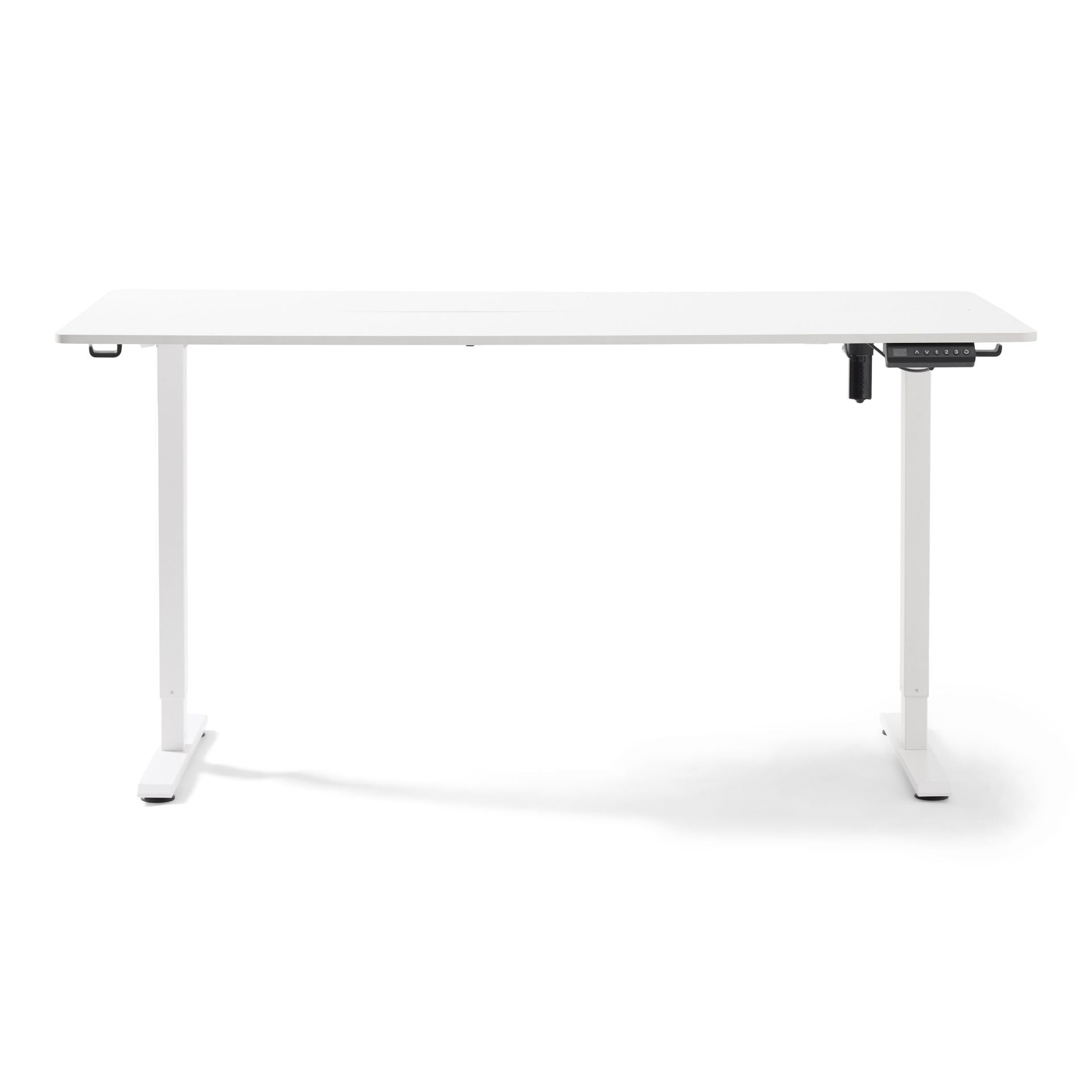 hvid160 Damian höhenverstellbarer Tisch 160x80 cm in weiß – Bild 1