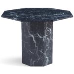 Lagoni - Runder Esstisch mit schwarzer Marmoroptik - Ø 100cm