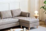 Lulu - Wendesofa mit Chaiselongue rechts und links in Sand - L: 215 x T: 82 x H: 78 cm – Bild 10
