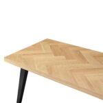 Madelina - Couchtisch aus lackiertem Eichenfurnier mit Fischgrätenmuster - 120 cm – Bild 5
