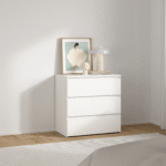 Maise Kommode 70x70x41 cm mit 3 Schubladen in weiß – Bild 2