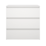 Maise Kommode 70x70x41 cm mit 3 Schubladen in weiß – Bild 3