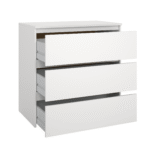 Maise Kommode 70x70x41 cm mit 3 Schubladen in weiß – Bild 4
