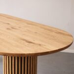 Matteo - Dielentisch mit Lattenrost aus geölter/natürlicher massiver Eiche 240x120x77 cm – Bild 4