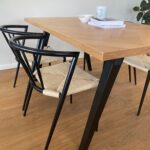 Madelina - Esstisch aus Eichenfurnier mit Fischgrätenmuster - 150cm x 90cm – Bild 2