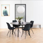 Rickie runder Esstisch - Ø140 cm - Schwarz lackiertes Eichenfurnier – Bild 3
