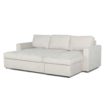 Sinus Schlafsofa mit Chaiselongue und Stauraum in beige, Rechts Und Links Wendbar – Bild 14