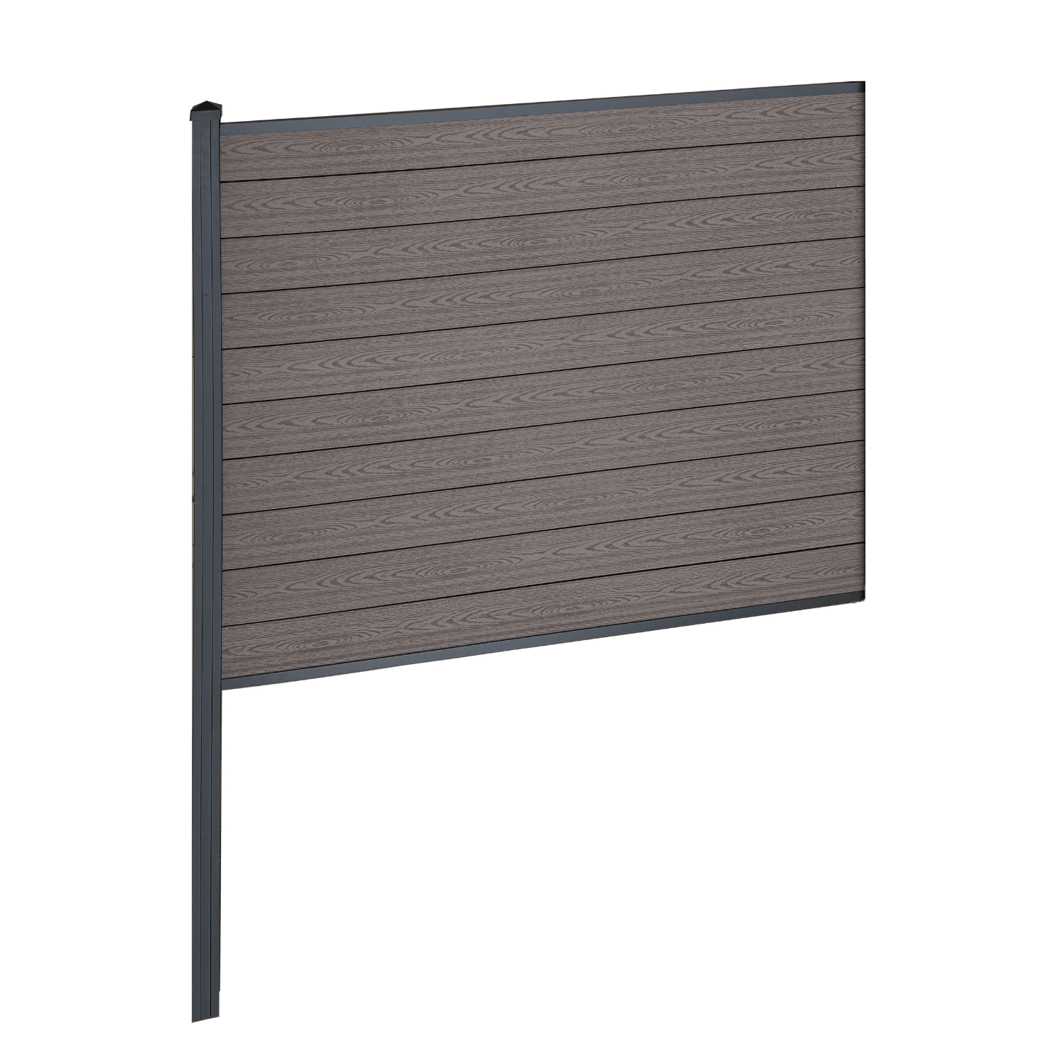 smokedH150xW185-2_9f395d06-dd1e-4d64-be6d-a4c0865bac24 Finley WPC-Sichtschutzzaun Mittelmodul - H: 150 x L: 185 cm - Braun – Bild 1