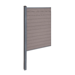 Finley WPC-Sichtschutzzaun Mittelmodul - H: 180 x L: 95 cm - Braun