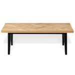 Madelina - Couchtisch aus lackiertem Eichenfurnier mit Fischgrätenmuster - 120 cm – Bild 6