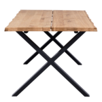 Susan - Esstisch, Eiche Massiv, Naturöl, 240x95 cm (Vorbereitet Für Ansteckplatten) – Bild 4