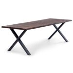 Susan - Esstisch, Eiche Massiv, Räuchereiche, 240x95 Cm (Vorbereitet Für Ansteckplatten)
