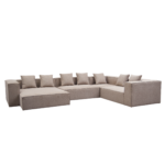 Hailey – U-Sofa Modulsofa in Sand mit 4 Modulen – Linksseitige Chaiselongue L: 368 x T: 247 x H: 65 cm – Bild 5