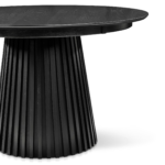 Monica runder Lamellen-Esstisch Schwarz, 120 CM. – Bild 2