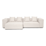 Hailey - Modulsofa mit Récamiere in Beige, 2 Elemente L: 294 X T: 148 X H: 65 cm