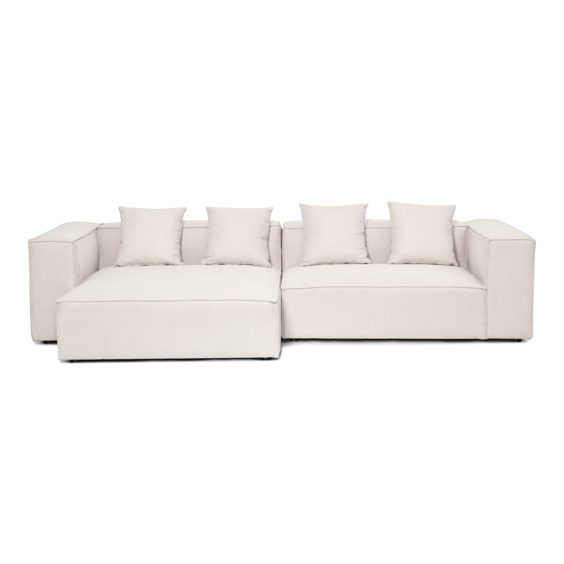 venstre_3_a219967c-86de-49a3-b5eb-708a5f3e76f0 Hailey - Modulsofa mit Récamiere in Beige, 2 Elemente L: 294 X T: 148 X H: 65 cm – Bild 1