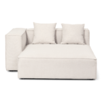 Hailey – linkes Récamiere-Modul in beige, L: 147 x T: 148 x H: 65 cm