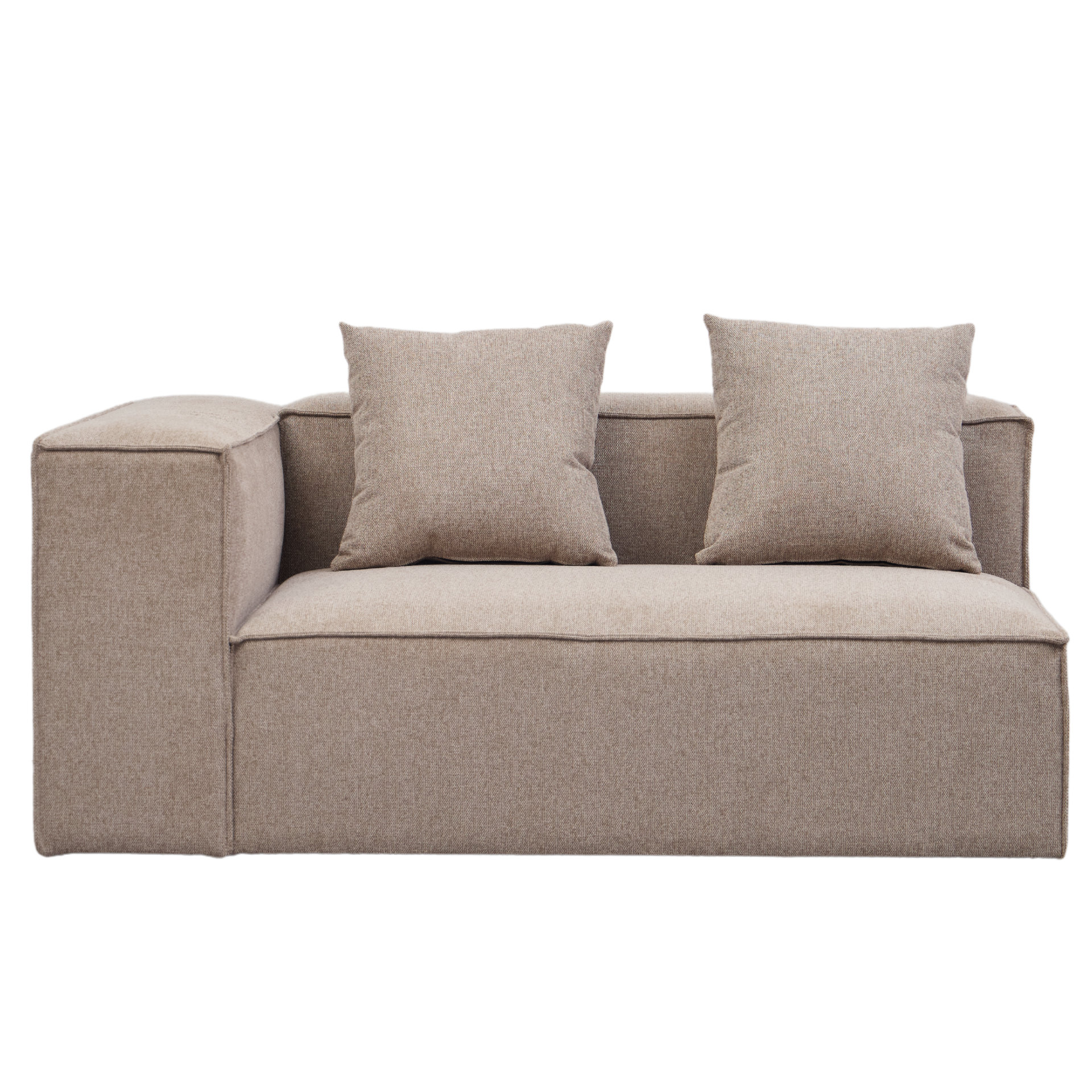 venstremodul_2 Hailey - Sitzelement für Modulsofa, Linkes Modul in sand L: 147 X T: 100 X H: 65 Cm – Bild 1