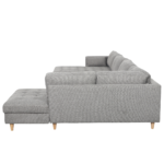 Brandy - U-Sofa - nach links gewendet - grau - mit Chaiselong - L: 360 x T: 211 x H: 78 cm – Bild 8