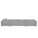 Brandy - U-Sofa - nach links gewendet - grau - mit Chaiselong - L: 360 x T: 211 x H: 78 cm – Bild 3