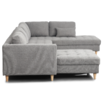 Brandy - U-Sofa - nach links gewendet - grau - mit Chaiselong - L: 360 x T: 211 x H: 78 cm – Bild 4